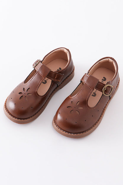 Brown Appleseed Mary Jane Shoes