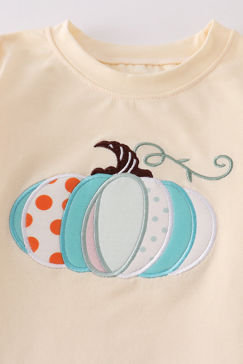 Cream Pumpkin Applique Set