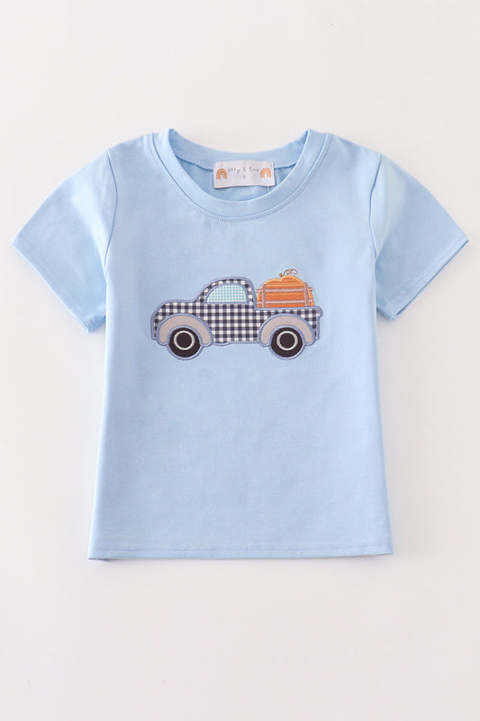 Blue Pumpkin Truck - Boy Top