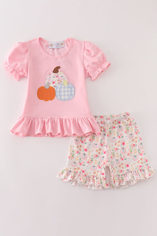 Pink Pumpkin Girl Set