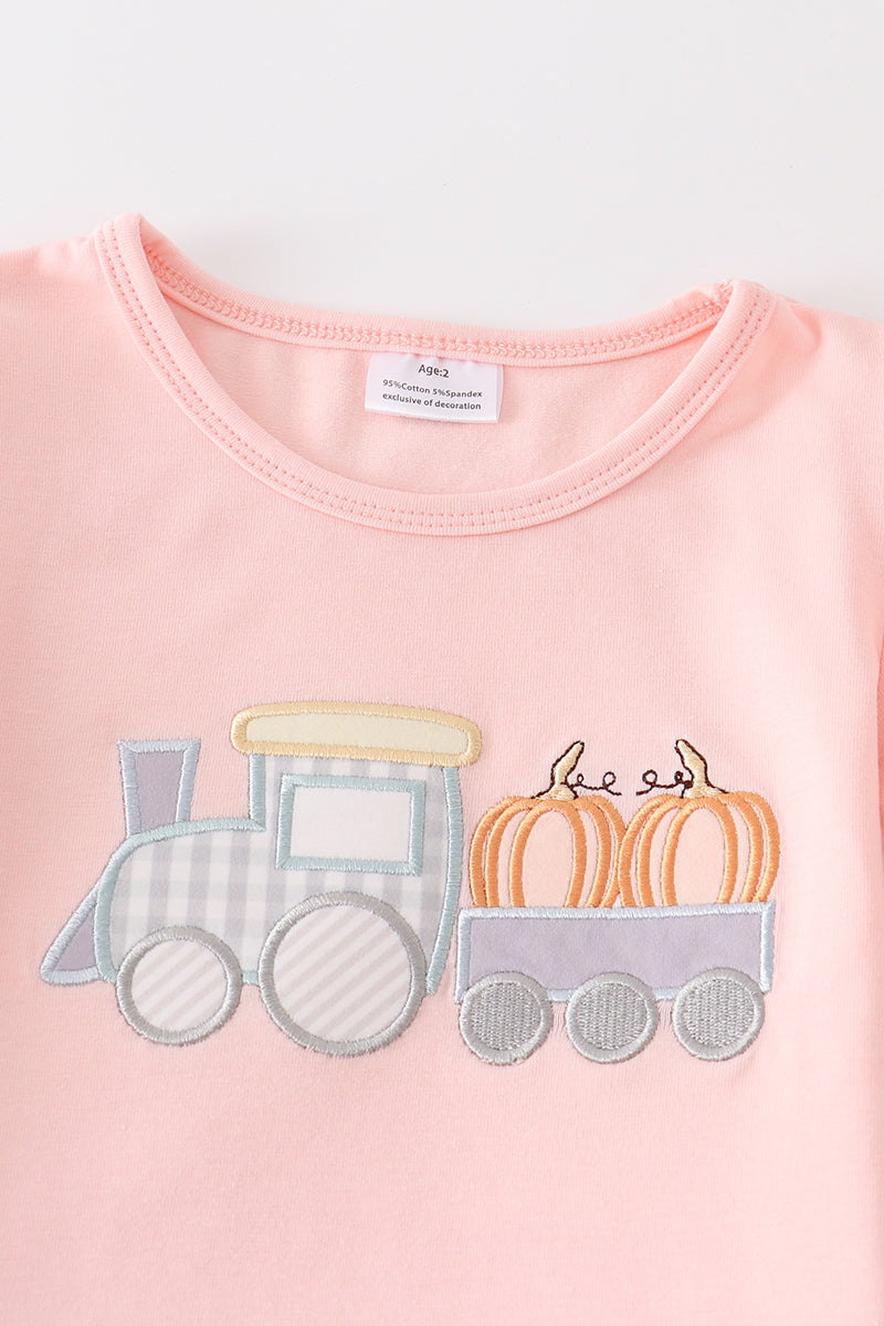 Beige Train Pumpkin - Girl Set