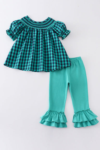 Forest Plaid Girl Set