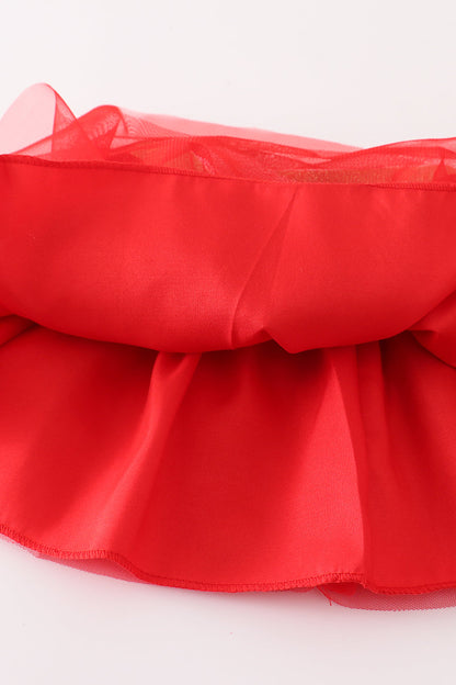 Red Christmas Sequin Tutu Skirt