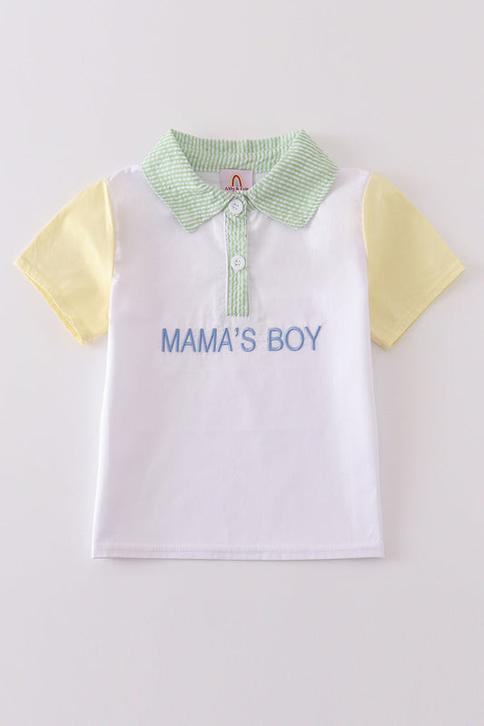 Mama's Boy Embroidery Shirt