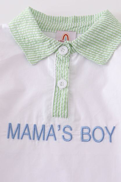 Mama's Boy Embroidery Shirt