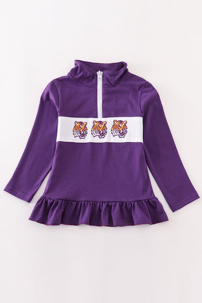 LSU Embroidery Girl Pullover