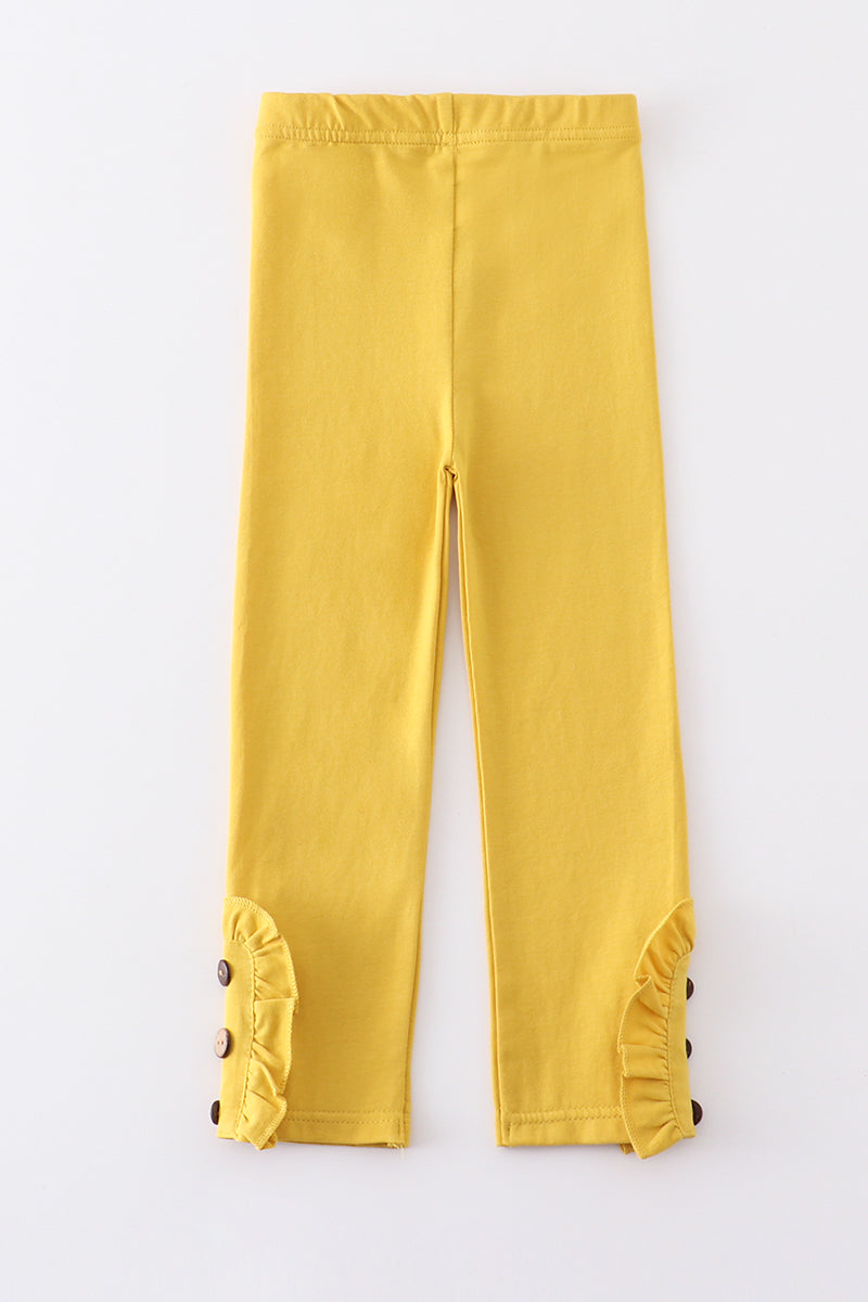 Mustard Ruffle Legging