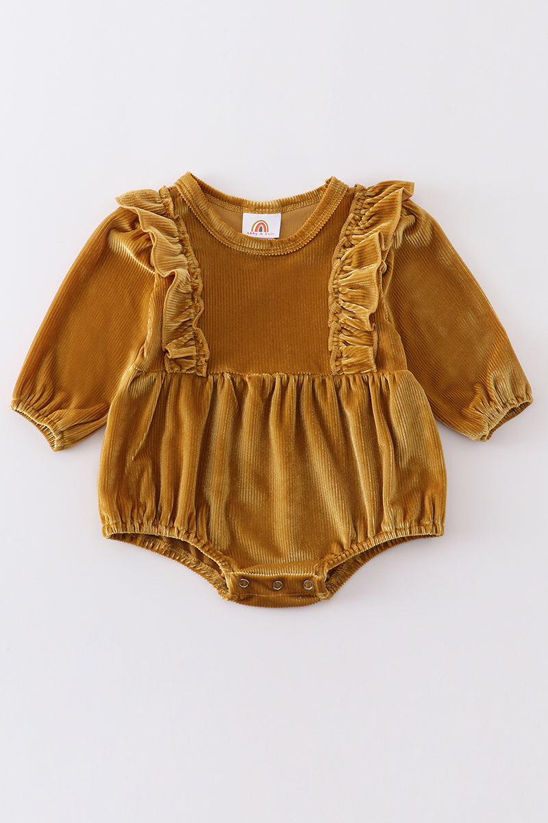 Gold Ruffle Velvet Bubble