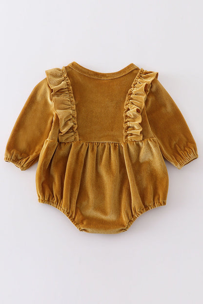 Gold Ruffle Velvet Bubble