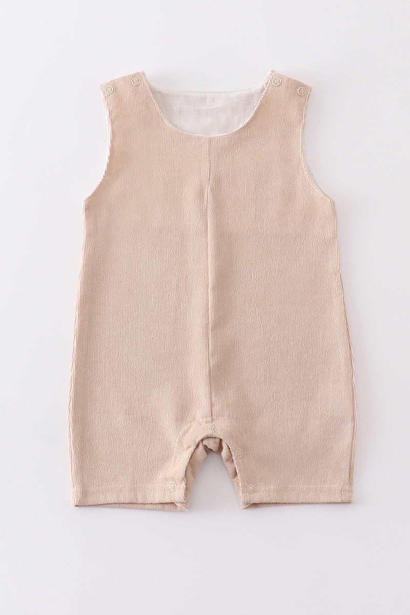 Beige Corduroy Romper