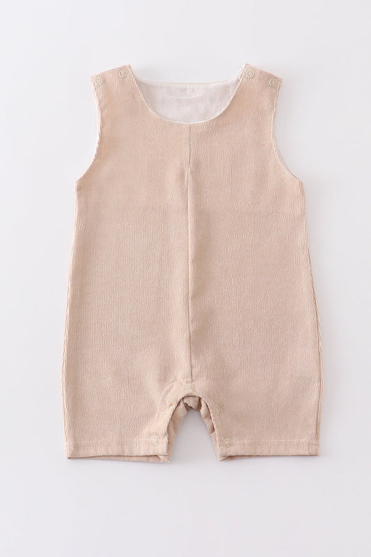 Beige Corduroy Romper