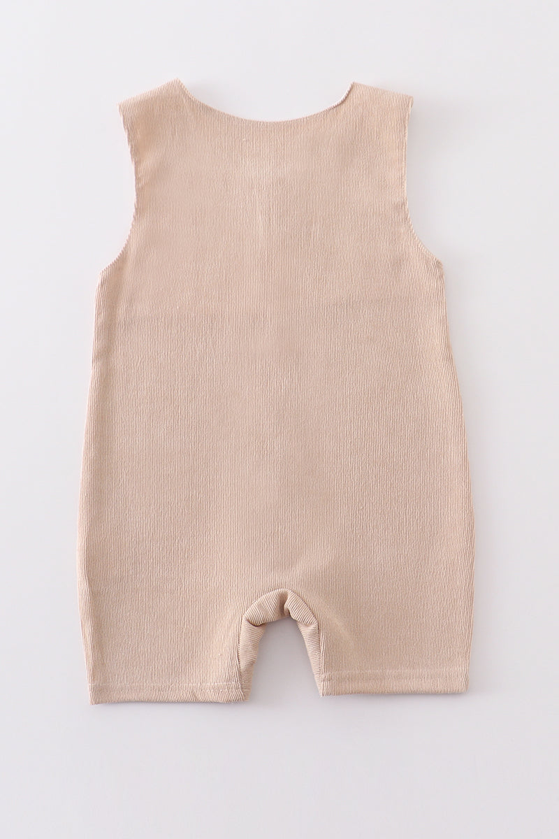 Beige Corduroy Romper