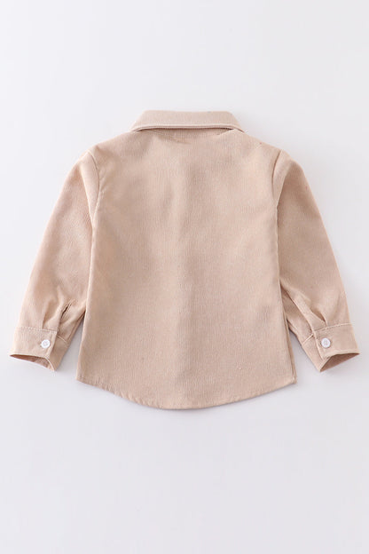 Beige Corduroy Button Shirt