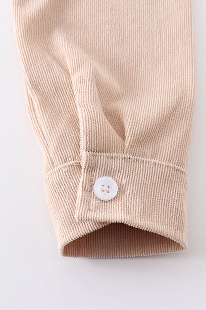 Beige Corduroy Button Shirt