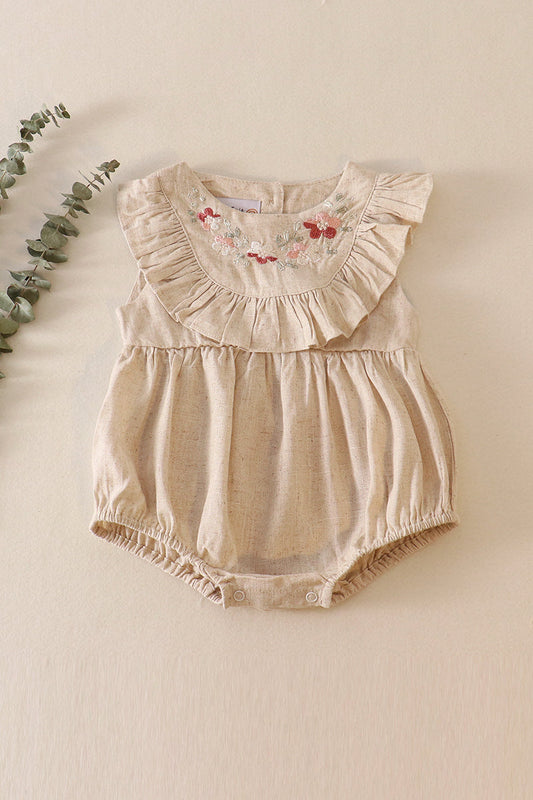 Floral Embroidered Linen Bubble