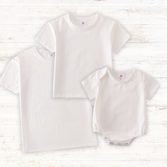 Cream Blank Basic T-Shirt