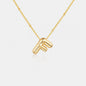 Gold-Plated Bubble Initial Necklace