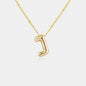 Gold-Plated Bubble Initial Necklace