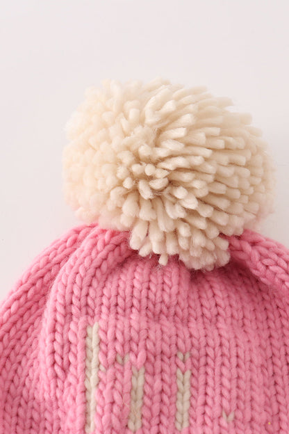 Pink Hi Pom Pom Beanie