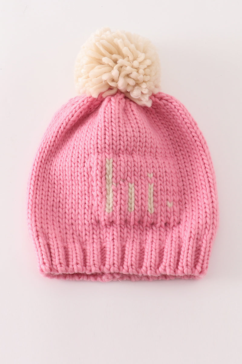 Pink Hi Pom Pom Beanie