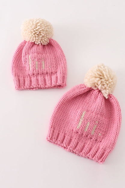 Pink Hi Pom Pom Beanie