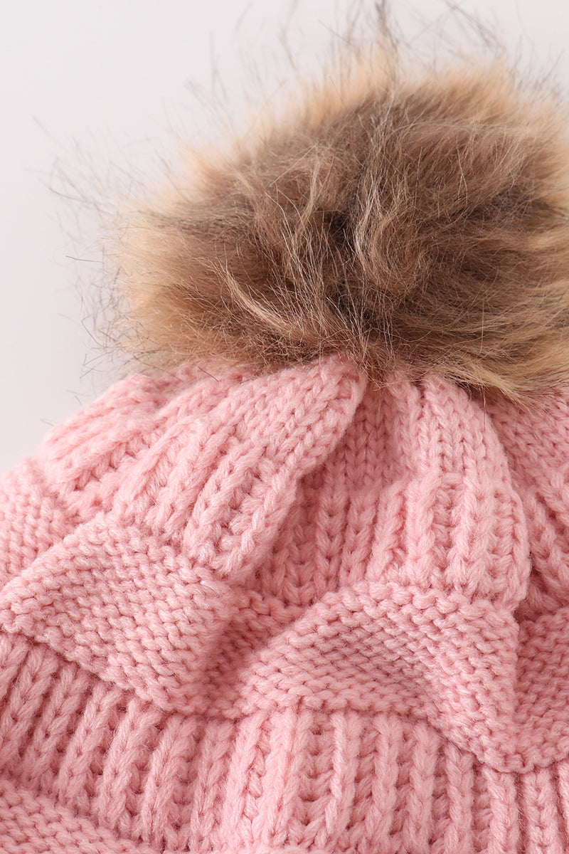 Pink Pom Pom Beanie