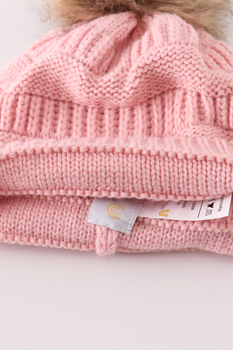 Pink Pom Pom Beanie