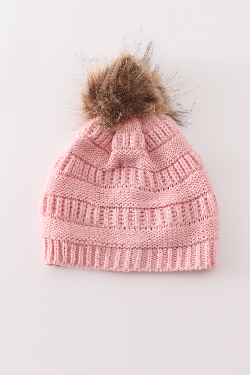 Pink Pom Pom Beanie