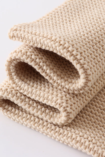 Beige Knitted Blanket