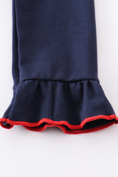 Navy Baseball Embroidery Dress