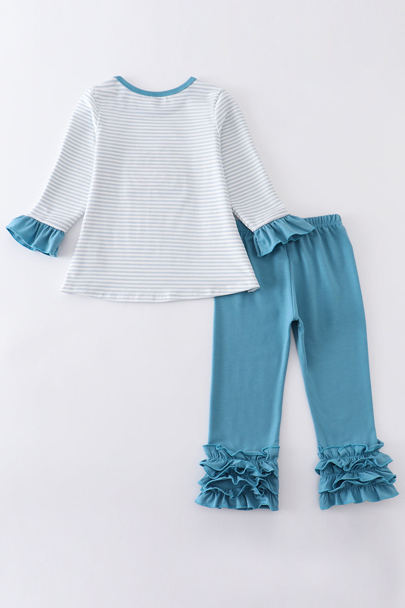 Blue Stripe Duck Girl Set