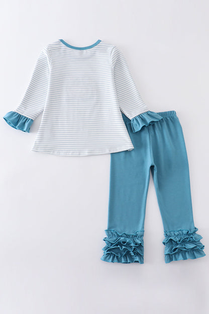 Blue Stripe Duck Girl Set