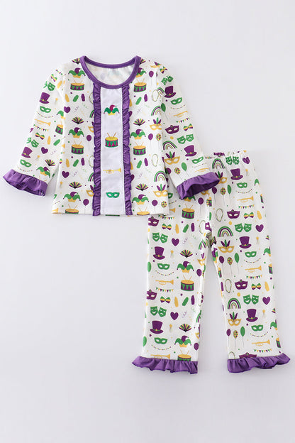 Mardi Gras - Girl Pajamas Set