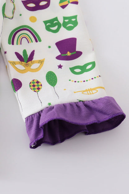 Mardi Gras - Girl Pajamas Set