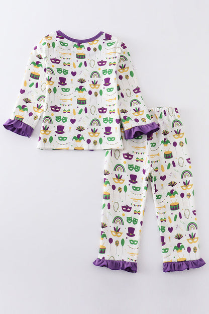 Mardi Gras - Girl Pajamas Set