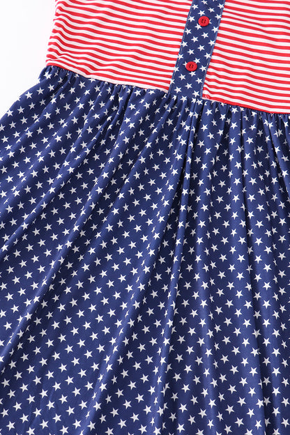 Patriotic Star Flag Summer Dress