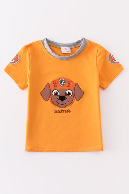 Orange Character Applique Shirt