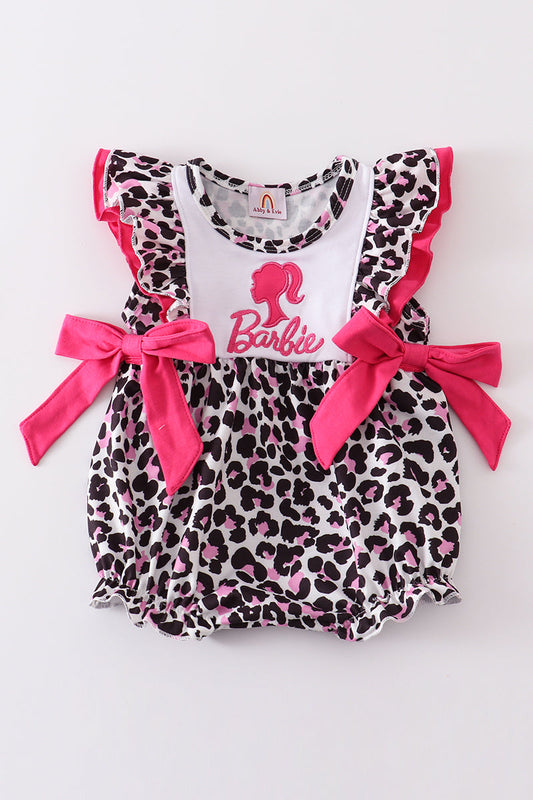 Leopard Barbie Ruffle Girl Bubble