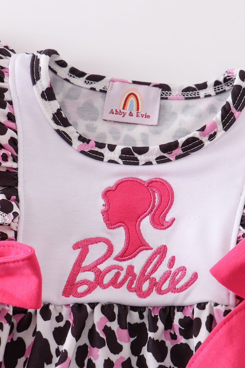 Leopard Barbie Ruffle Girl Bubble