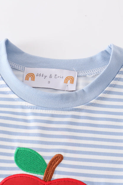 Blue Stripe Apple - Boy Set