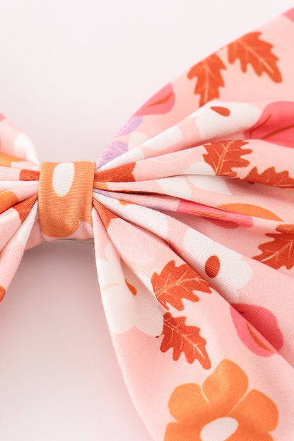 Pumpkin Floral Hairbow