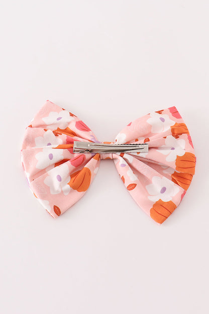 Pumpkin Floral Hairbow