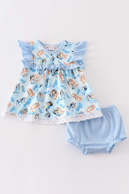 Blue Character - Baby Girl Set