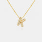 Gold-Plated Bubble Initial Necklace