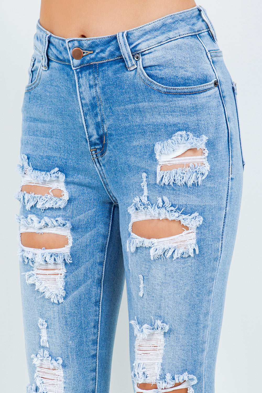 American Bazi High Waist Destroyed Jeans