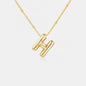 Gold-Plated Bubble Initial Necklace